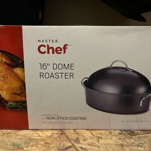 MASTER Chef Dome Roaster 16” with lid and removable non-stick roasting rack